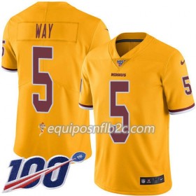 Camiseta Hombre NFL Washington Redskins Tress Way 5 Nike Amarillo 100th